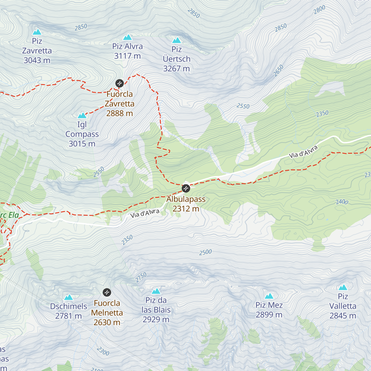 Gasthaus Albula Hospiz map