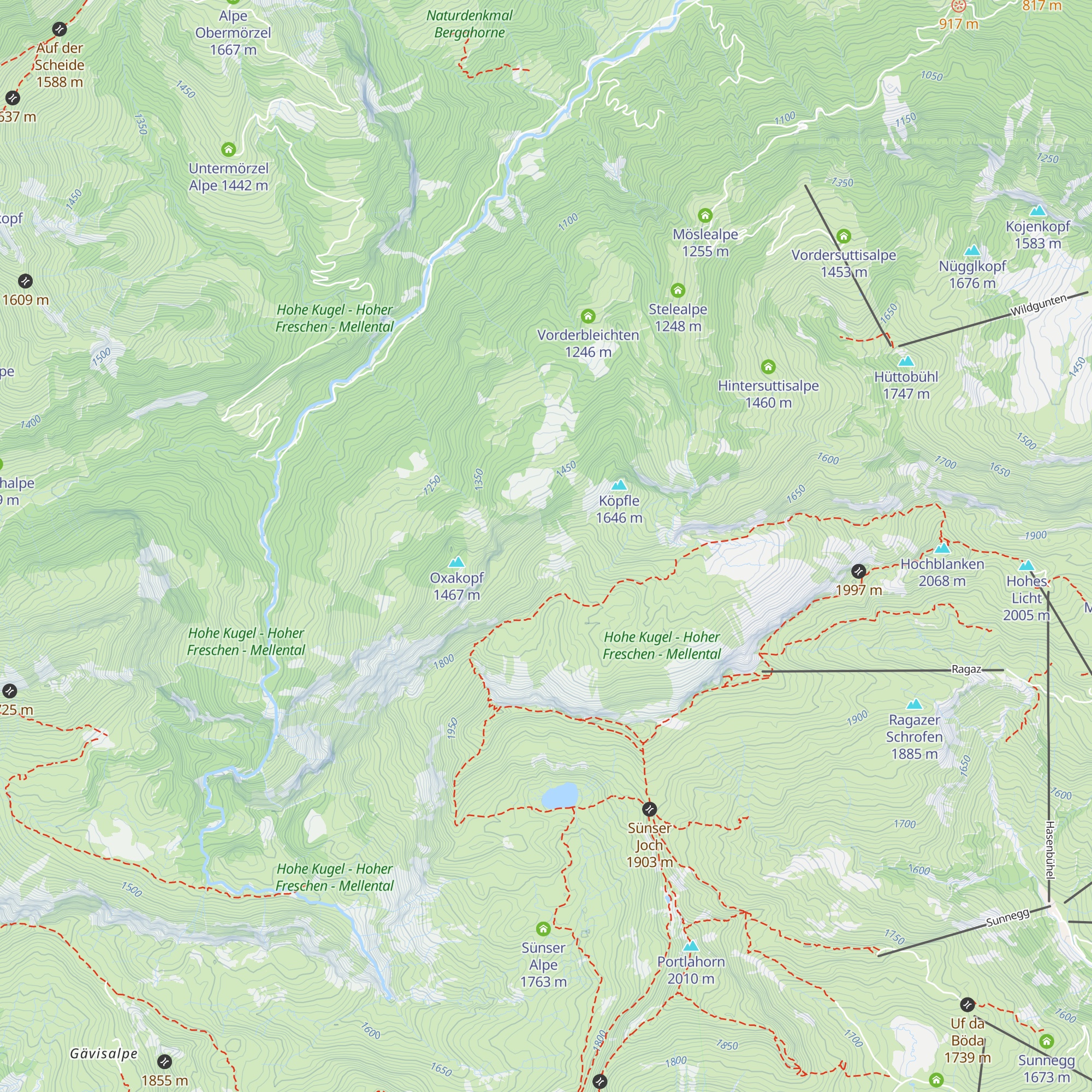 Lücheralpe map