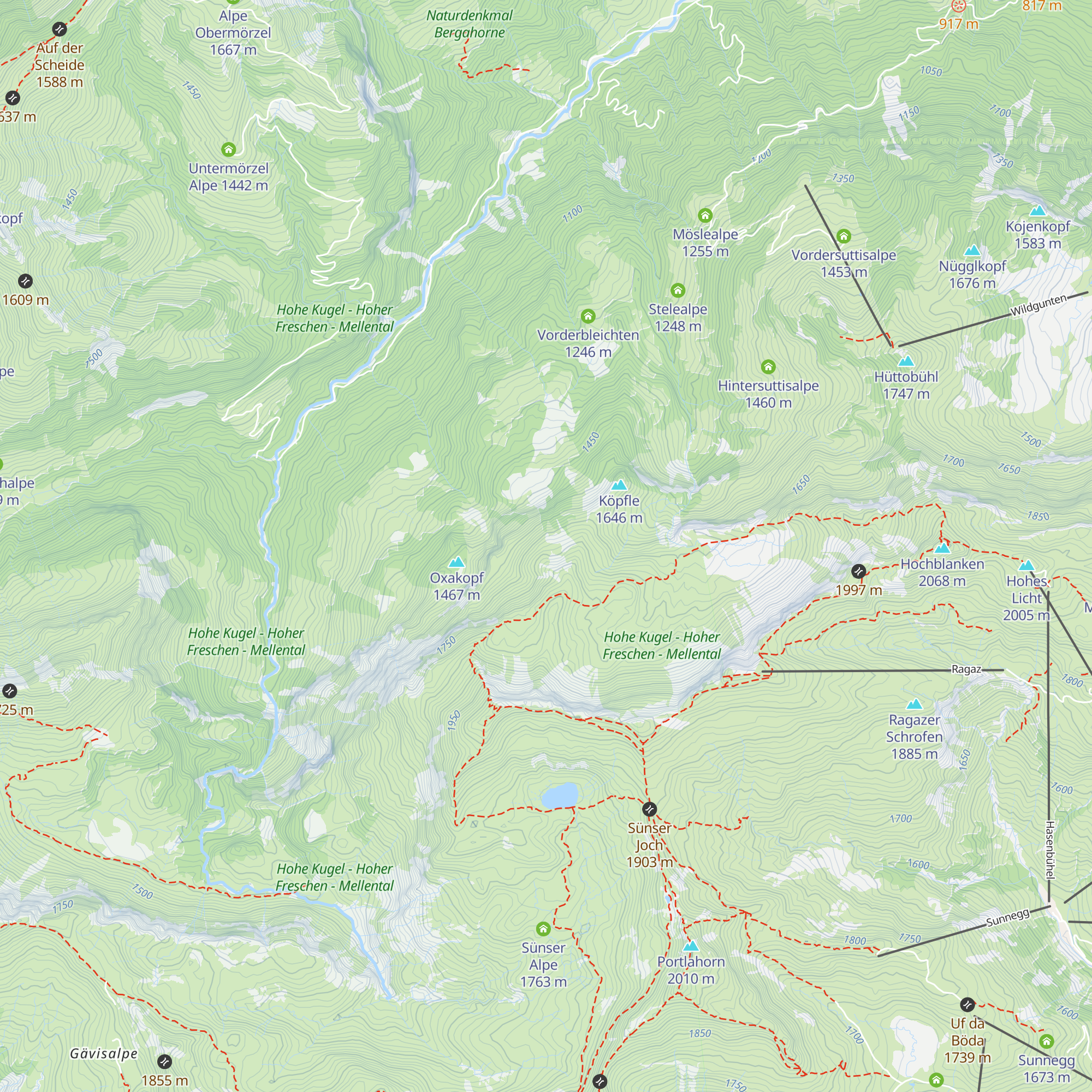Lücheralpe map