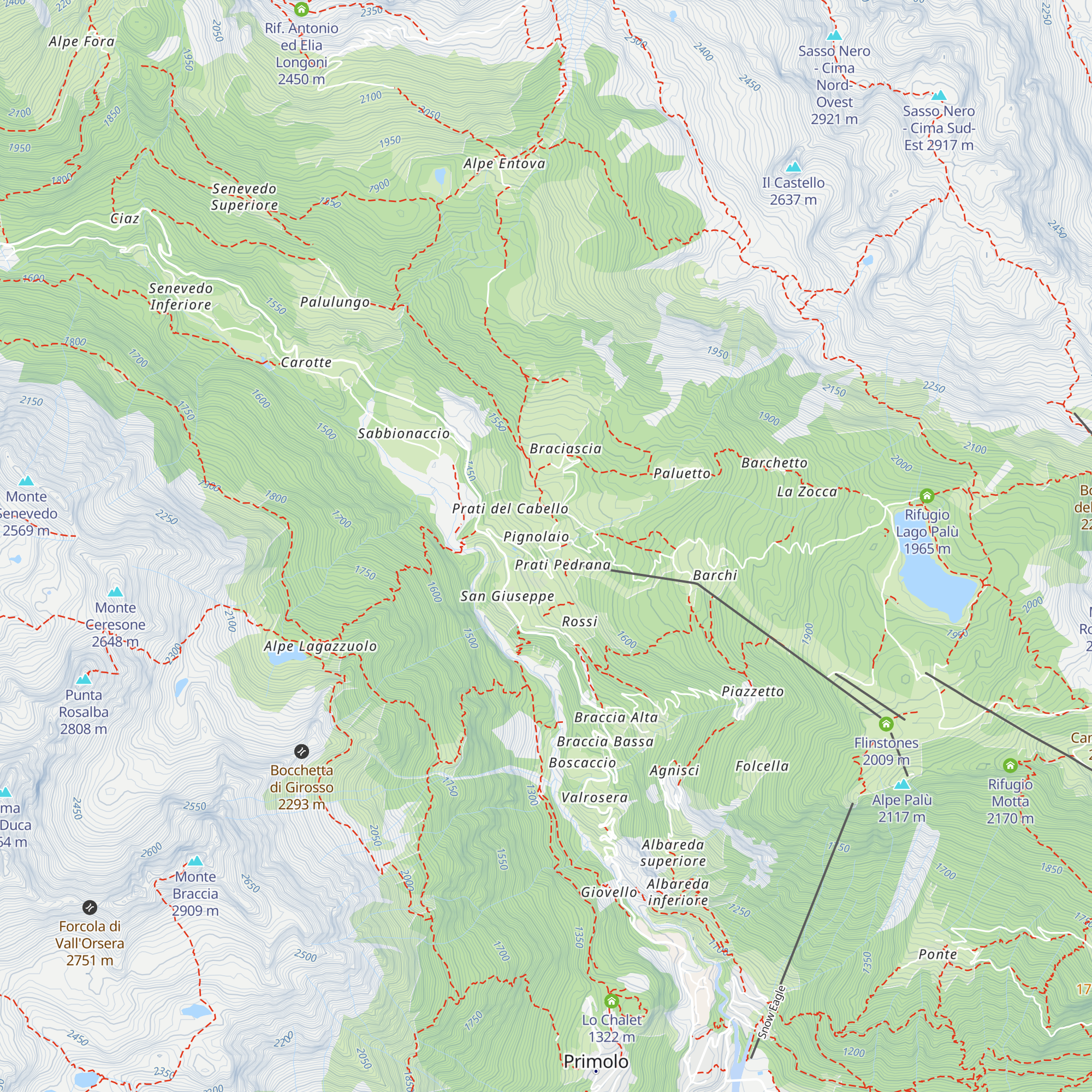 Rifugio Sasso Nero map