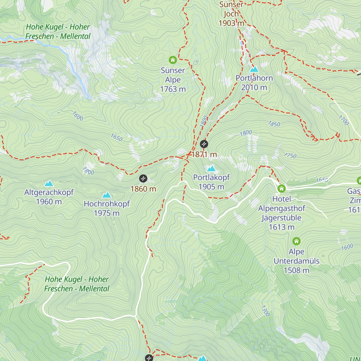 Alpe Portla map