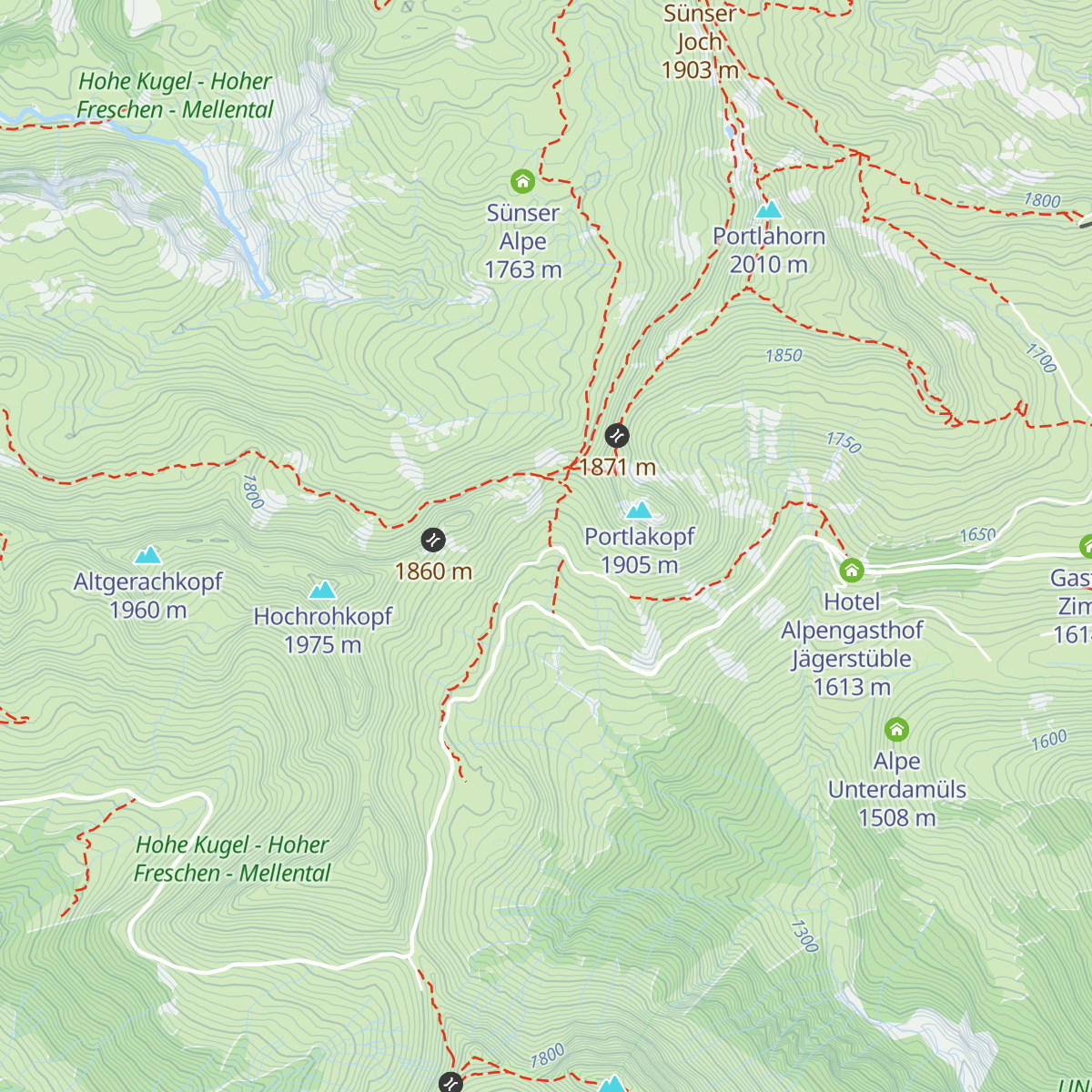 Alpe Portla map