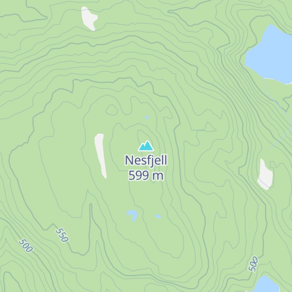 Map of Nesfjell