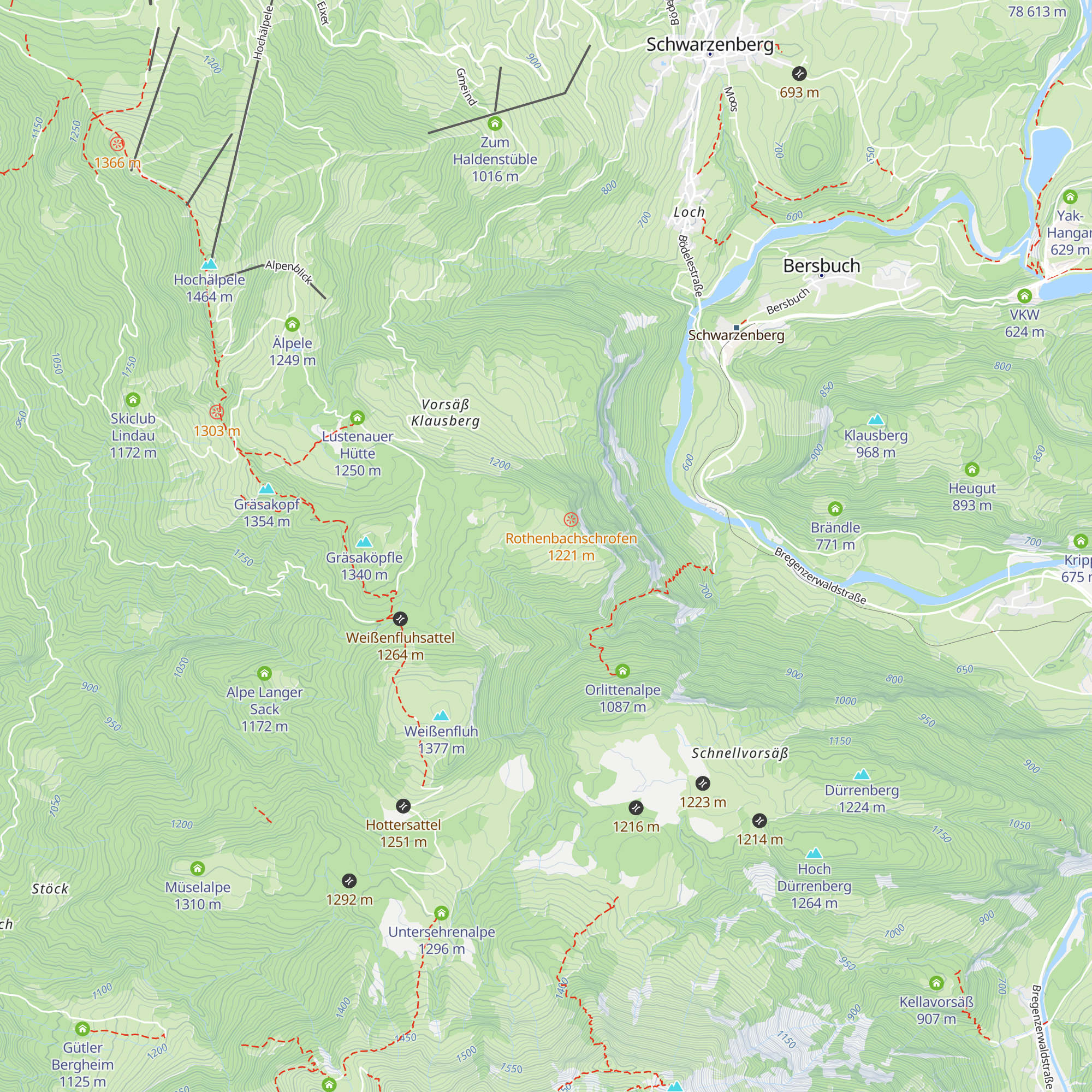 Rothenbach Alpe map
