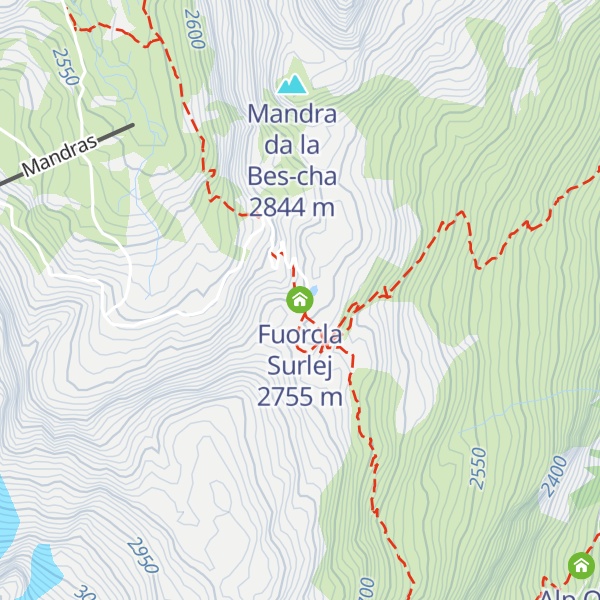 Map of Fuorcla Surlej