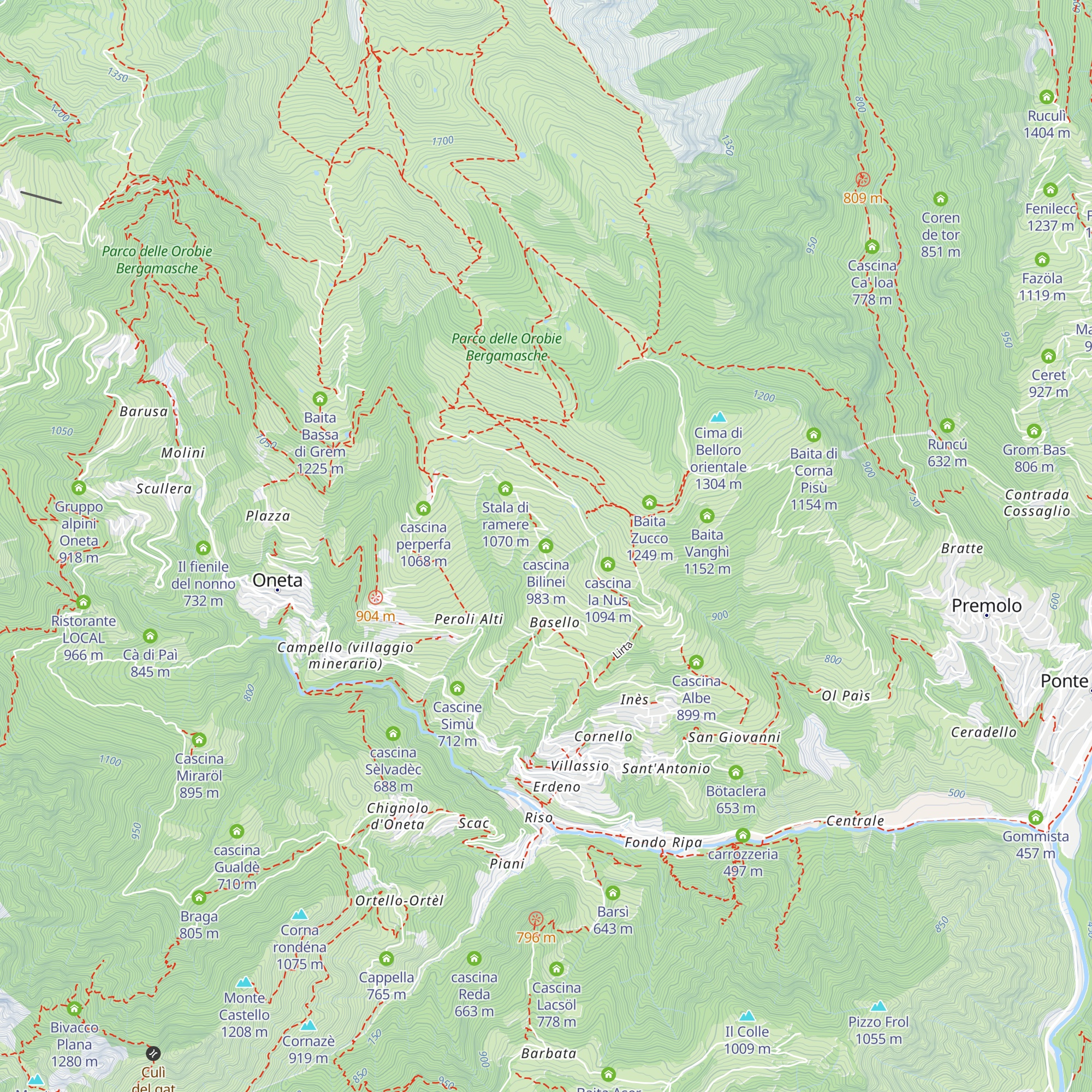 cascina Bilinei map
