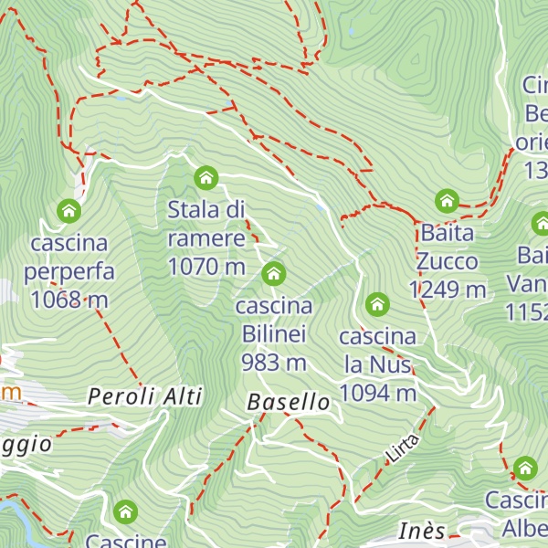 Map of cascina Bilinei