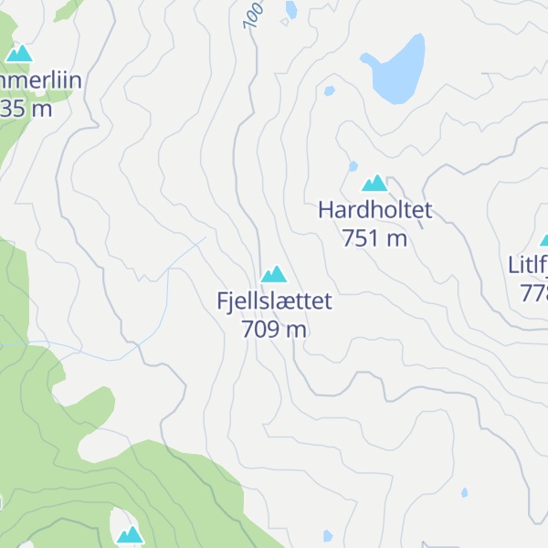Map of Fjellslættet