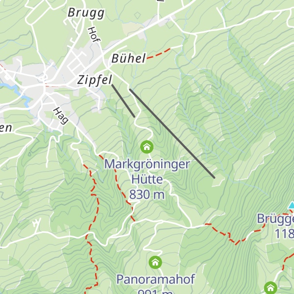 Map of Markgröninger Hütte