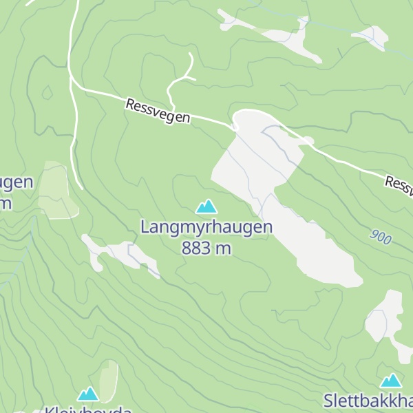 Map of Langmyrhaugen
