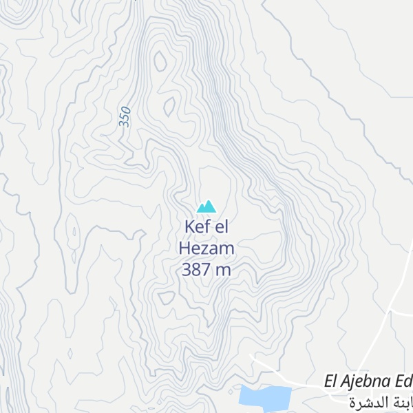 Map of Kef el Hezam
