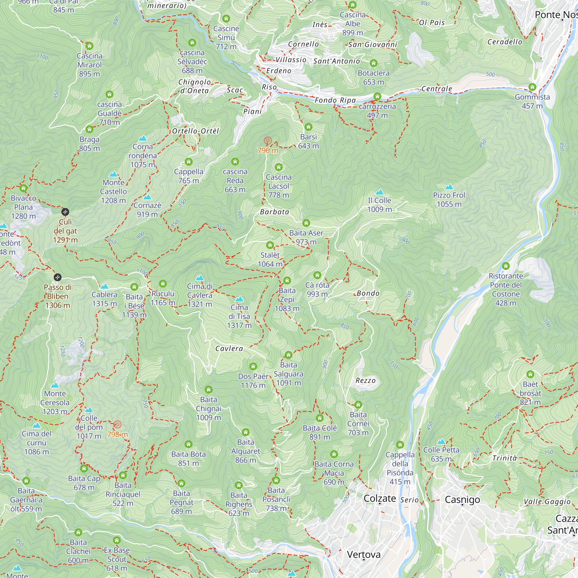 Baita Gremarì map