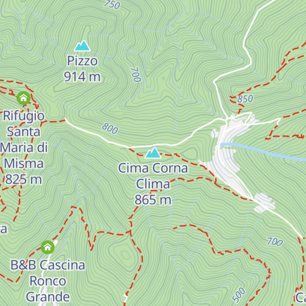 Map of Cima Corna Clima