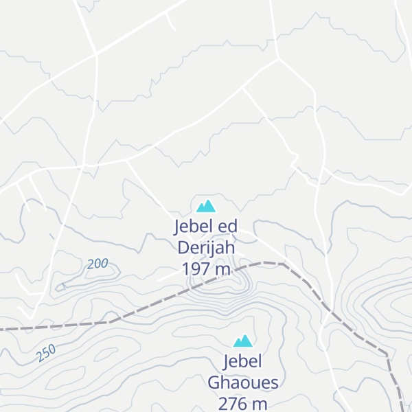 Map of Jebel ed Derijah