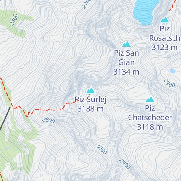 Map of Piz Surlej