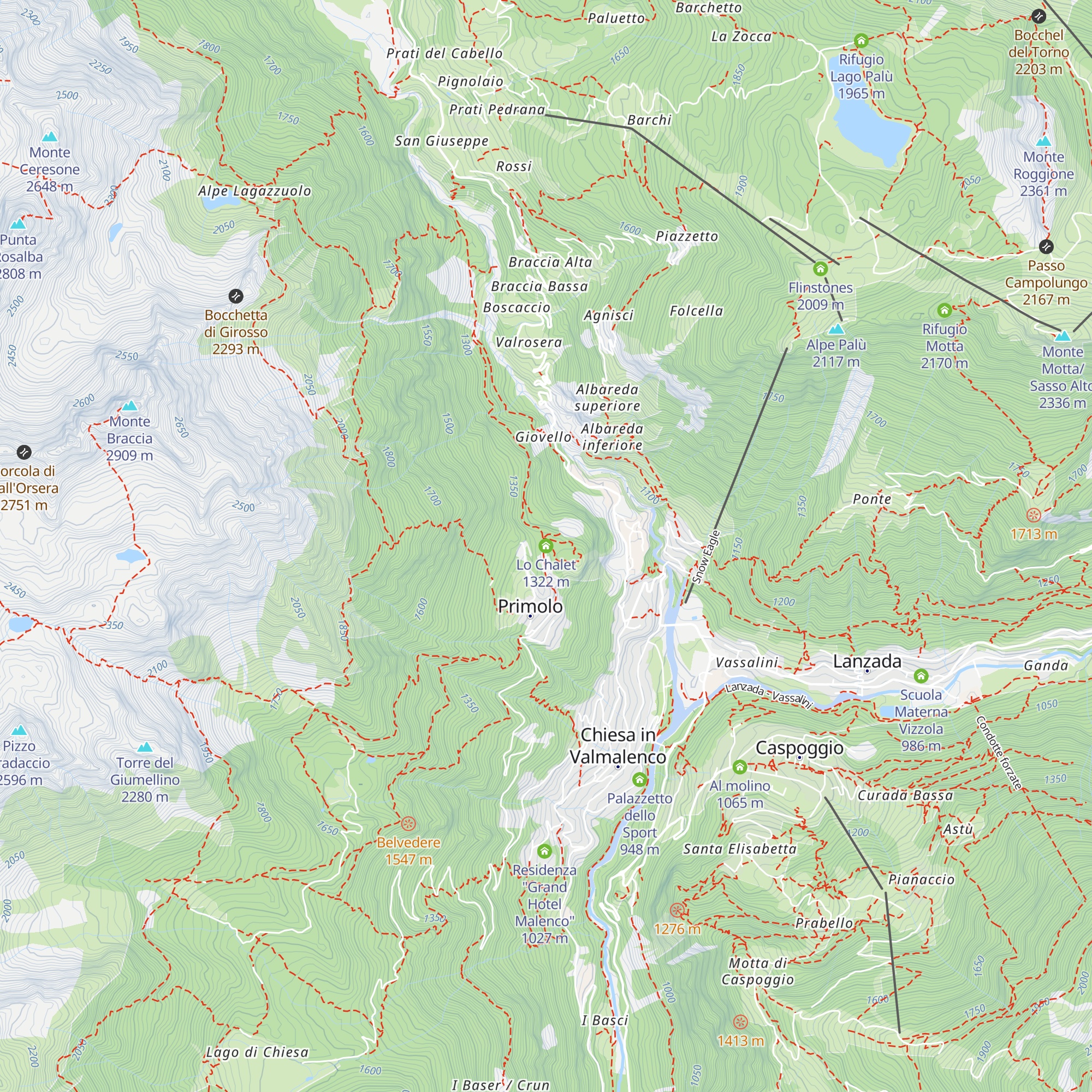 Lo Chalet map