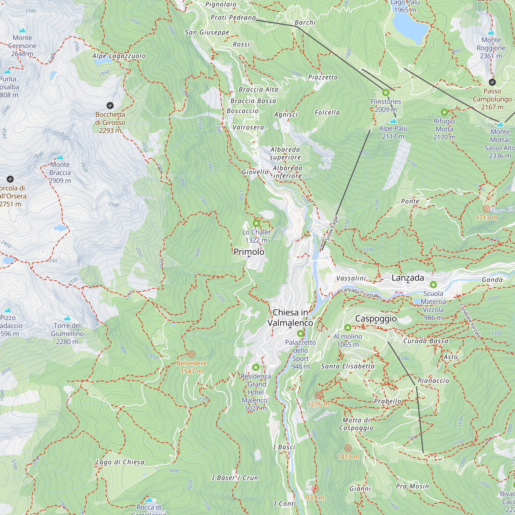 Hotel Roseg map