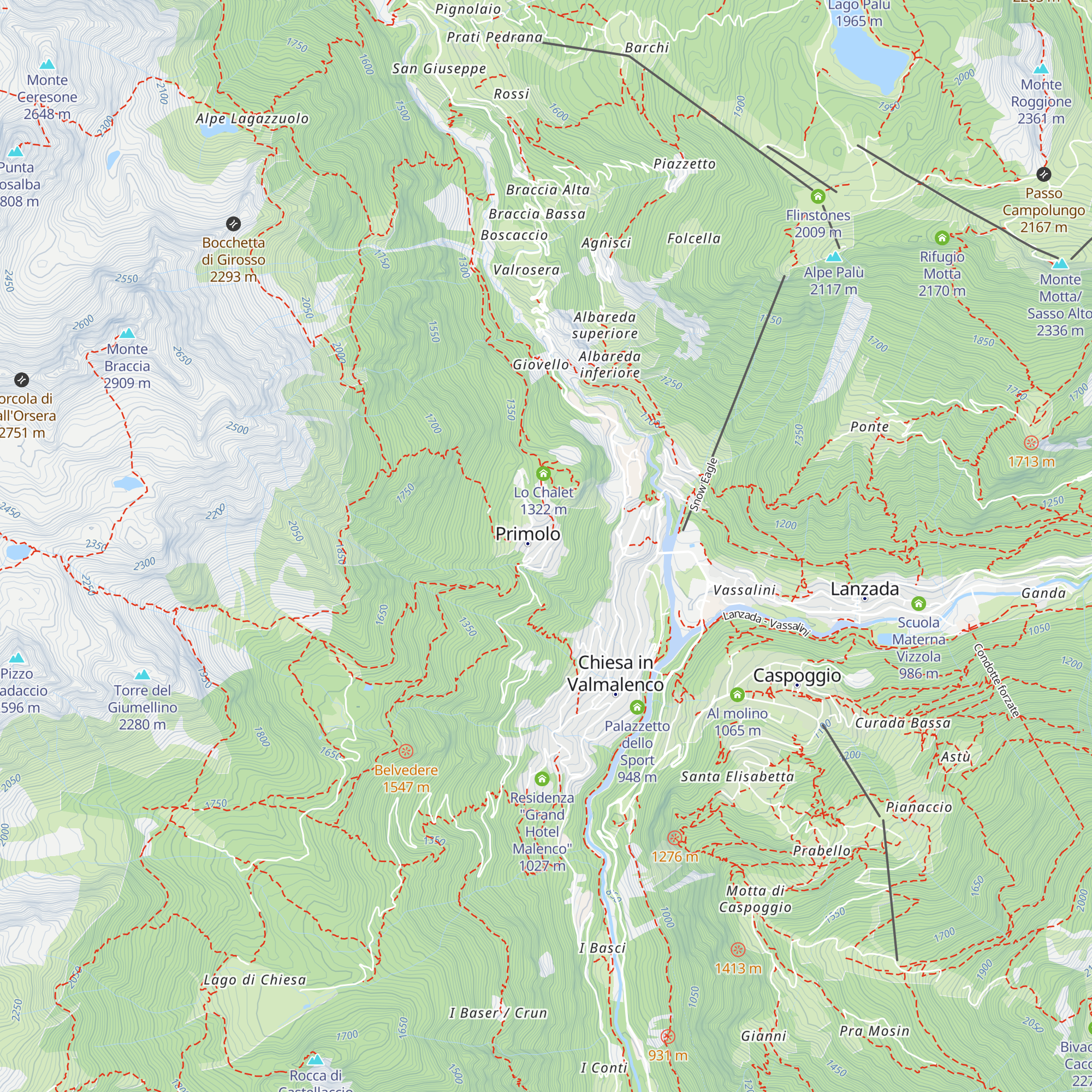 Hotel Roseg map