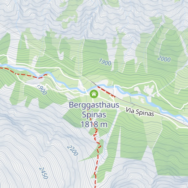 Map of Berggasthaus Spinas