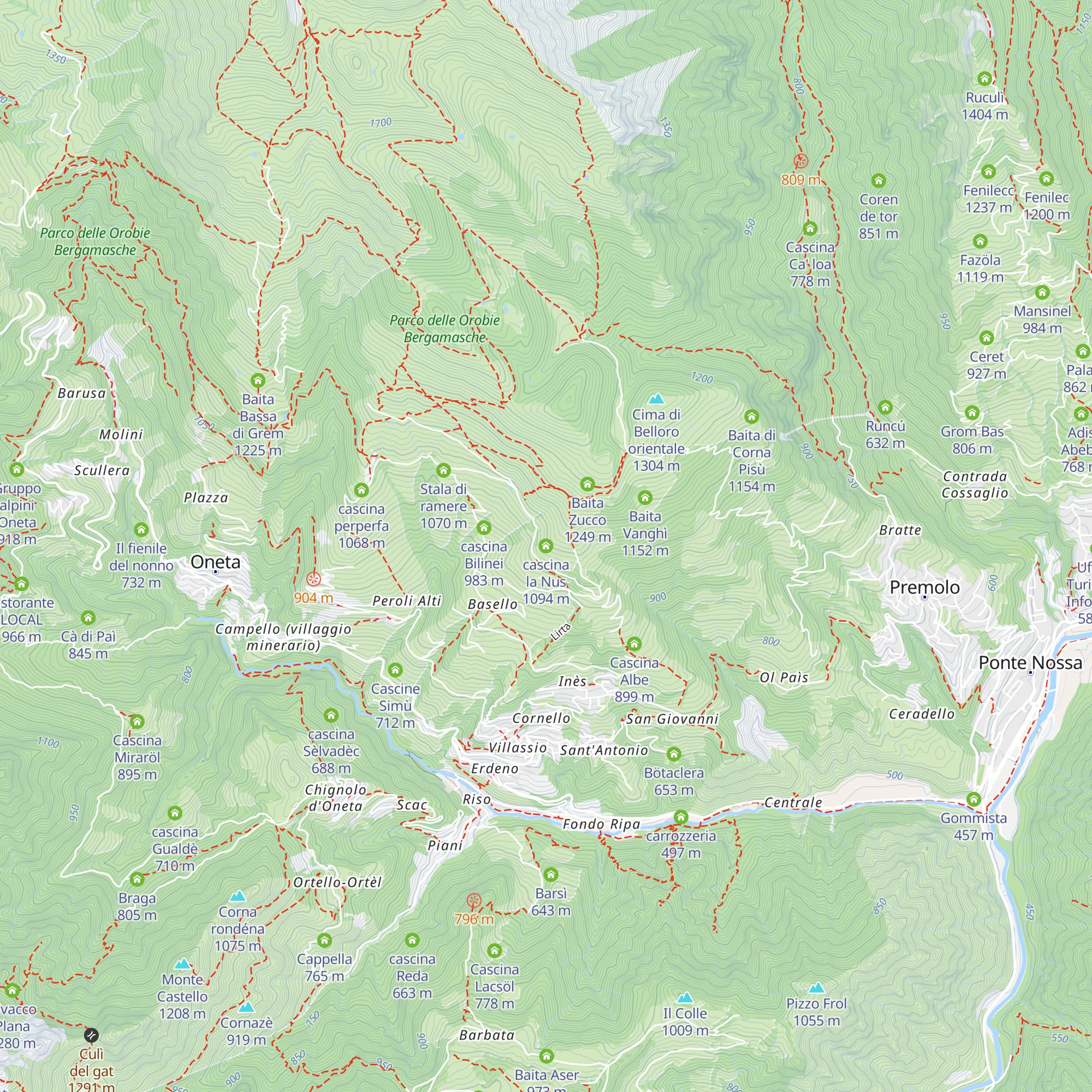 cascina la Nus map