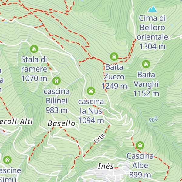 Map of cascina la Nus