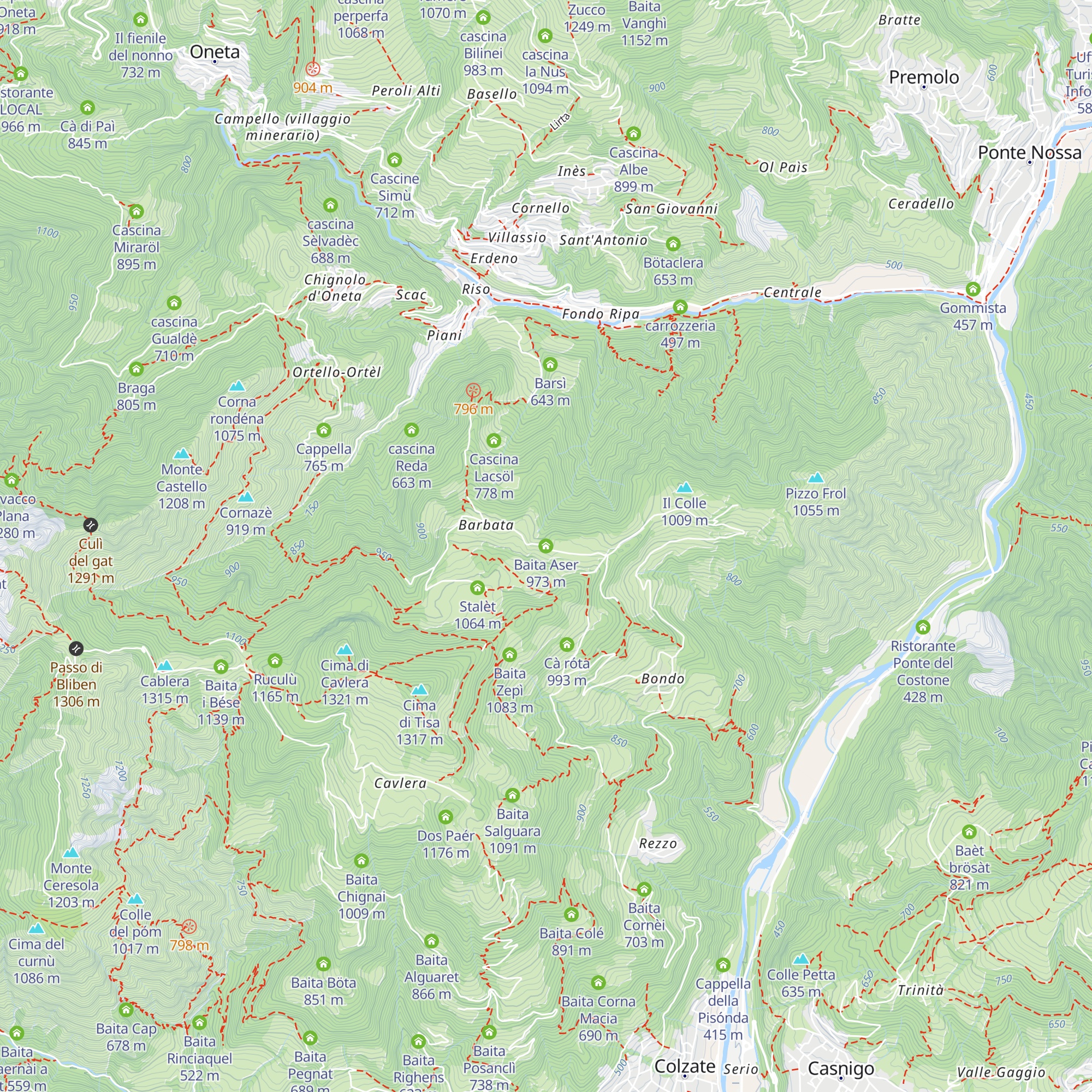 Baita Aser map
