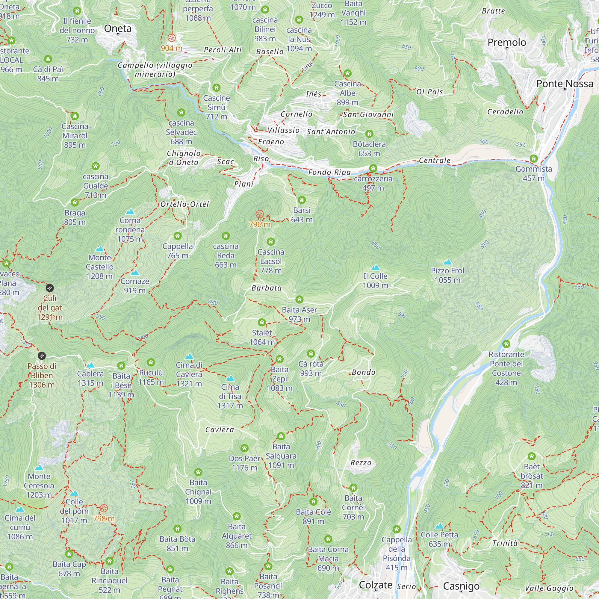 Baita Aser map
