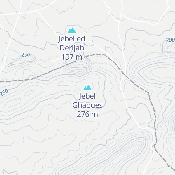 Map of Jebel Ghaoues