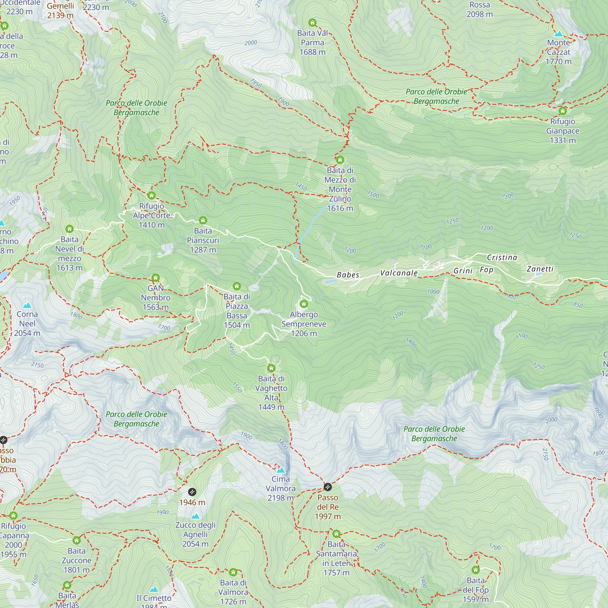 Albergo Sempreneve map