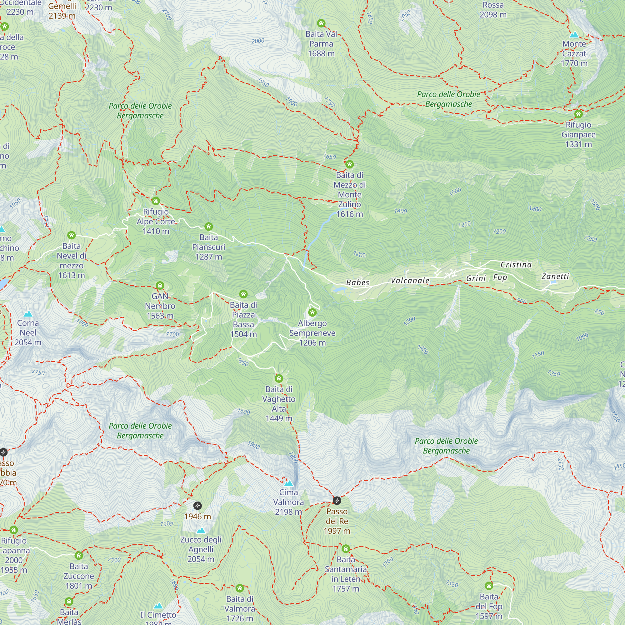 Albergo Sempreneve map