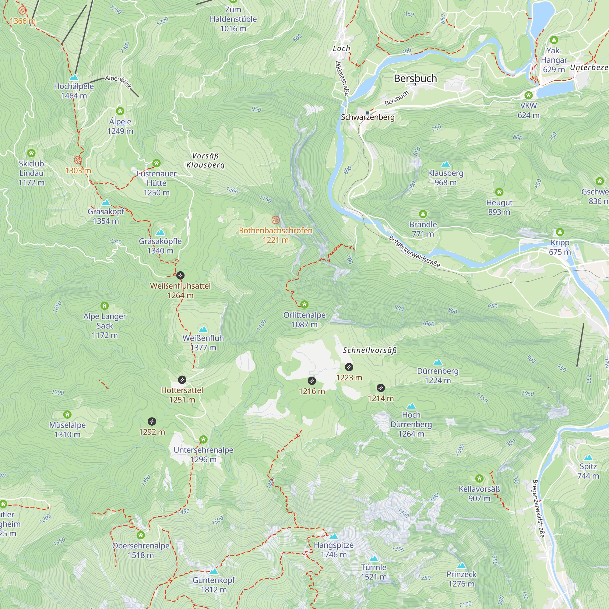 Orlittenalpe map