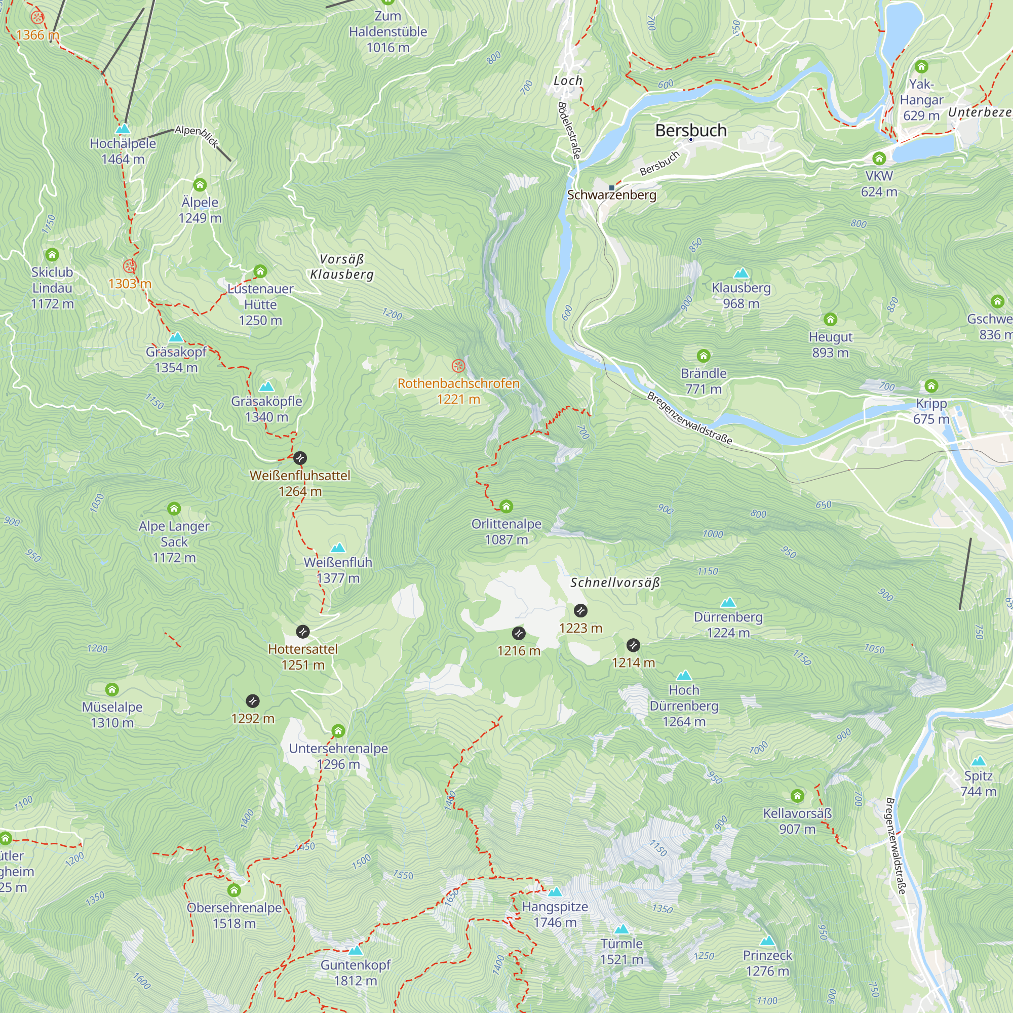 Orlittenalpe map