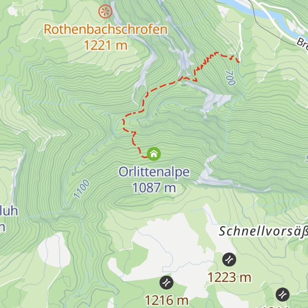 Map of Orlittenalpe