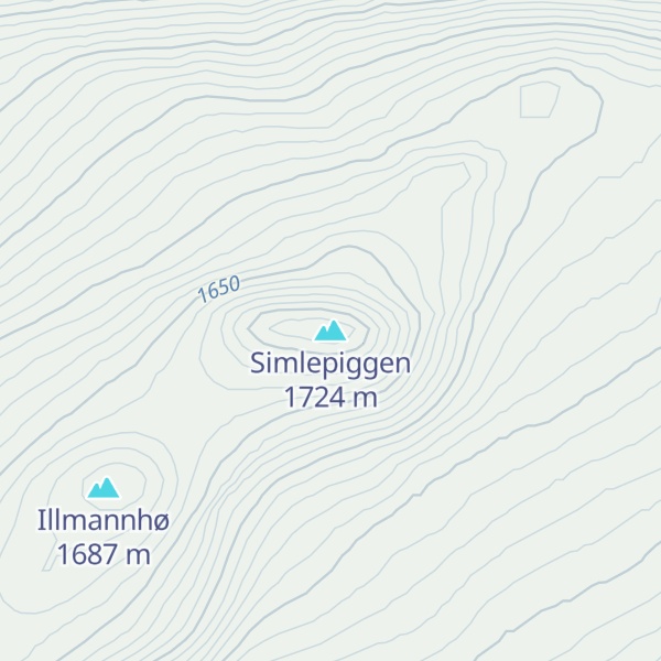 Map of Simlepiggen