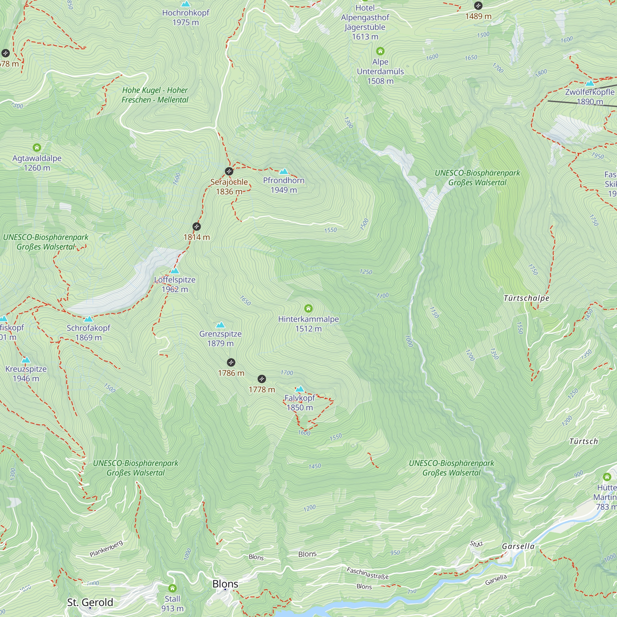 Hinterkammalpe map