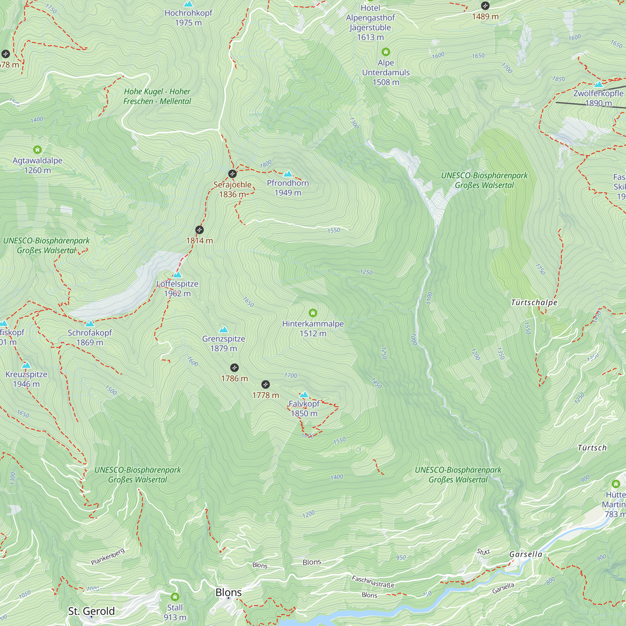 Hinterkammalpe map