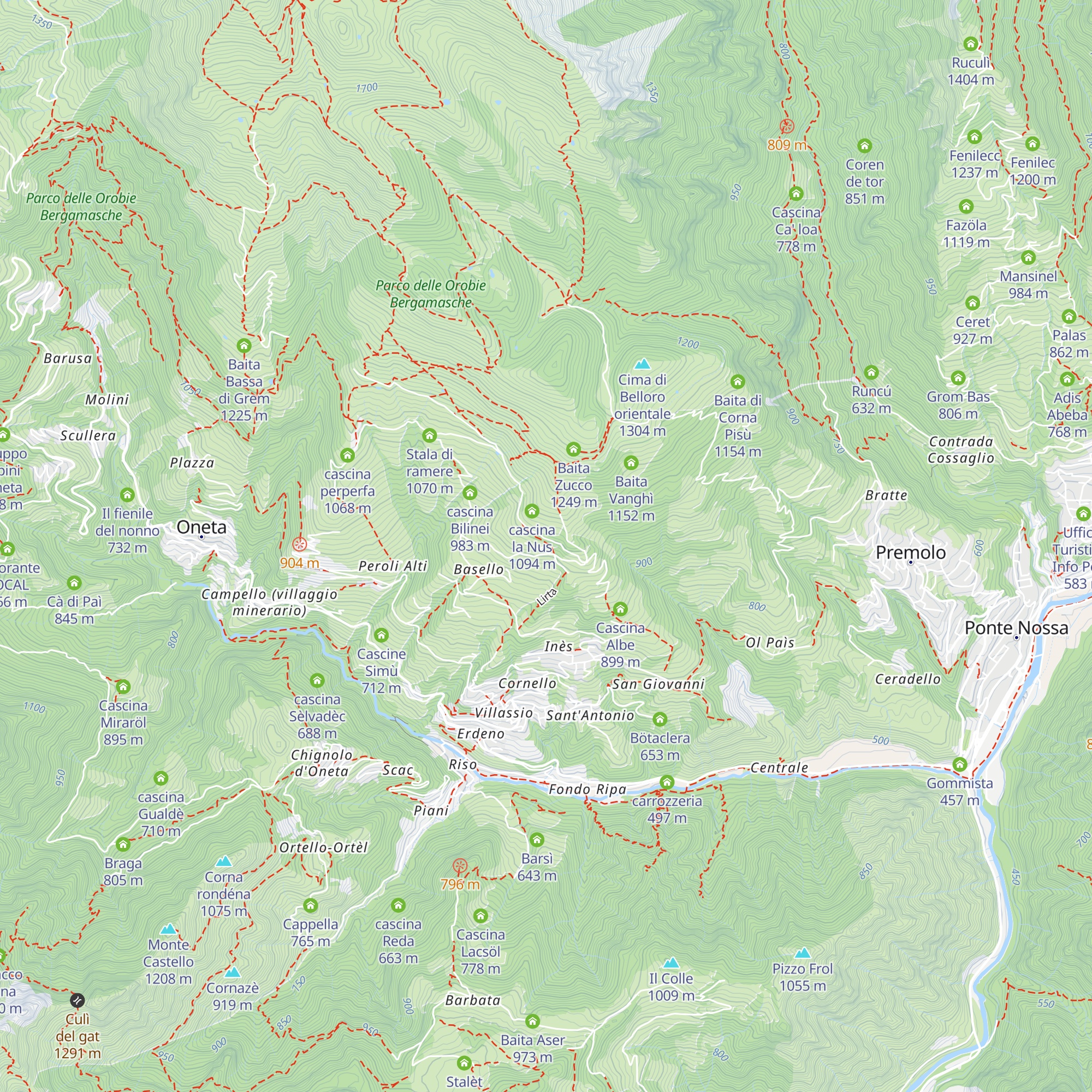 Cascina Boscaia map