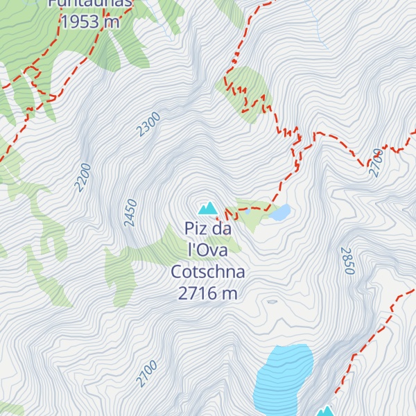 Map of Piz da l'Ova Cotschna