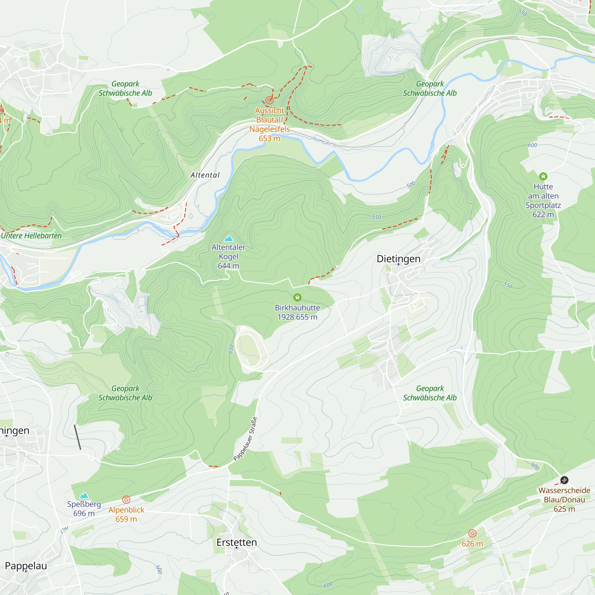 Birkhauhütte 1928 map