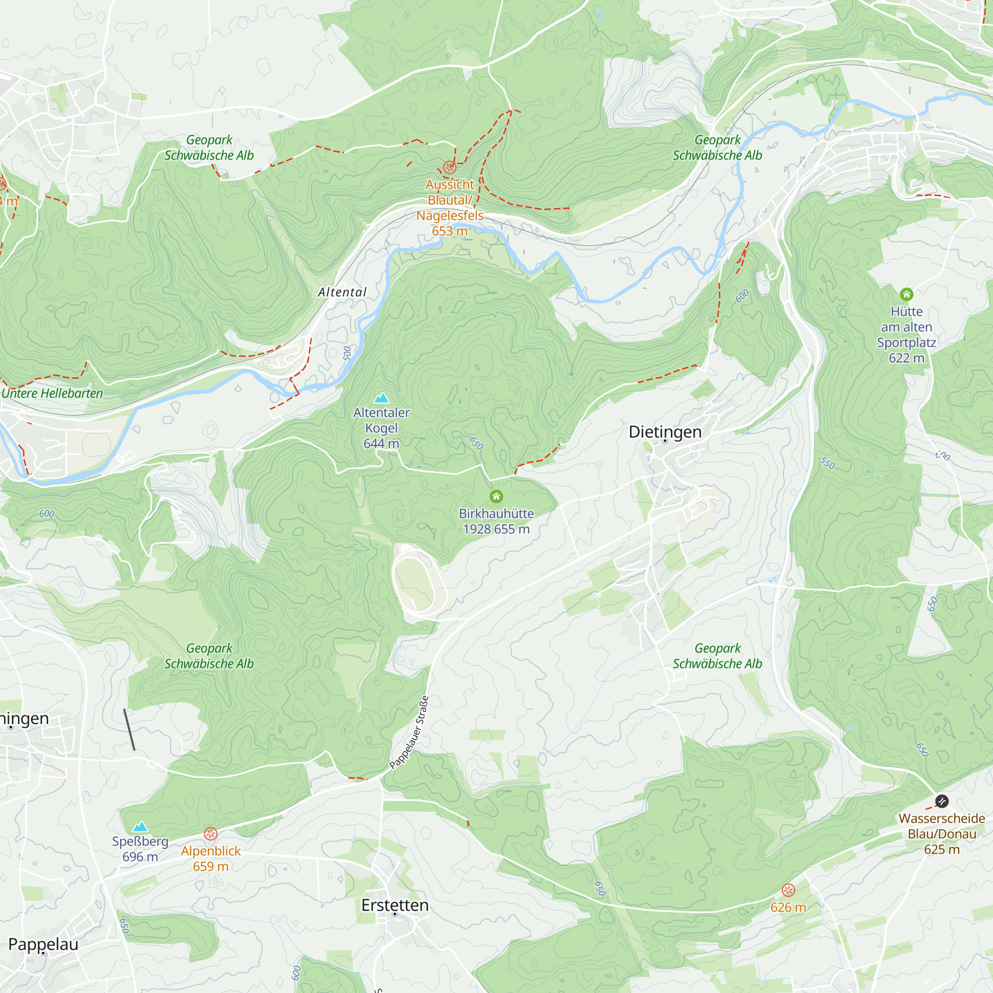 Birkhauhütte 1928 map