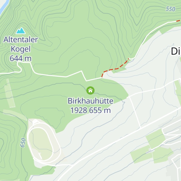 Map of Birkhauhütte 1928