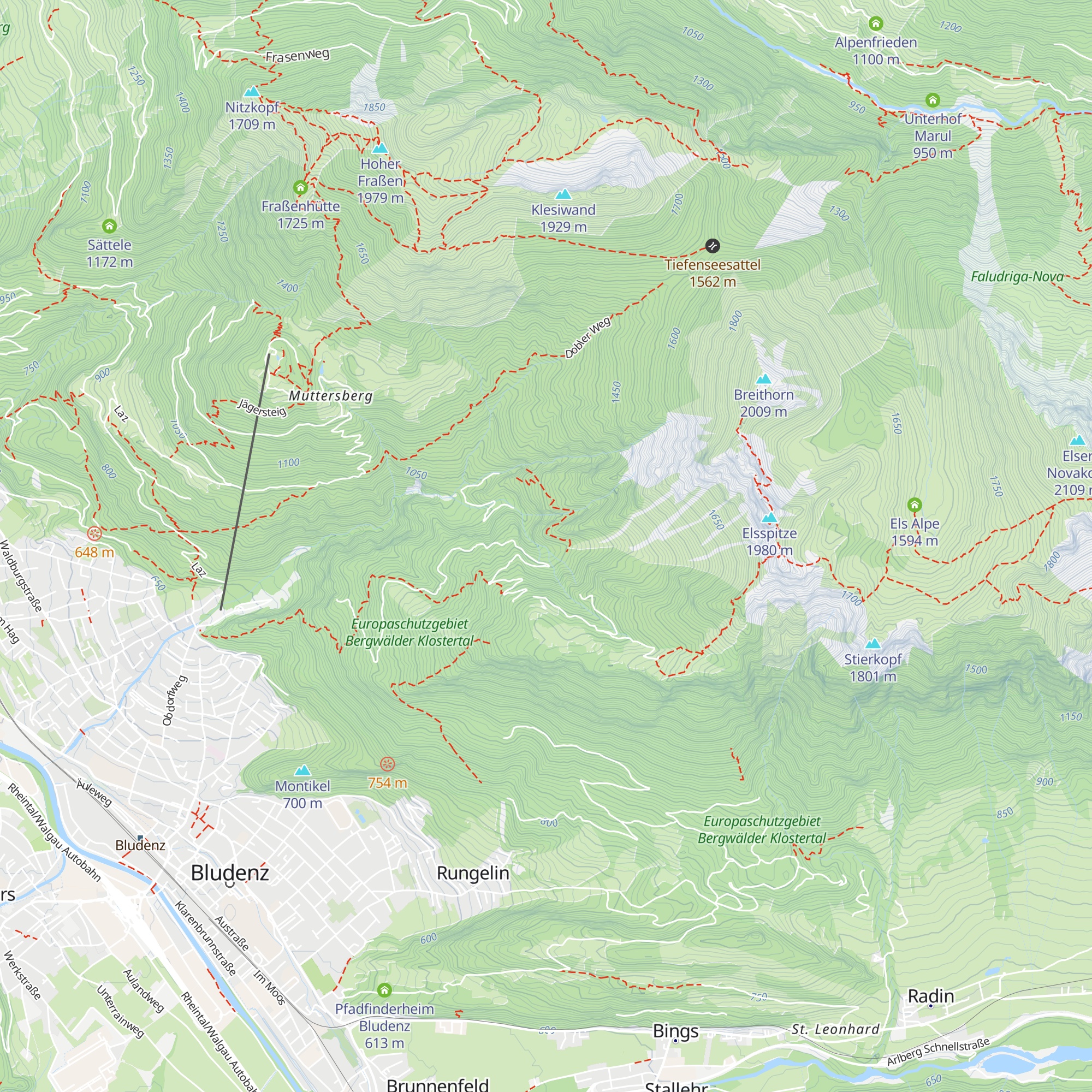 Wasserwerk der Stadt Bludenz "Im Rost" Objekt 10 map