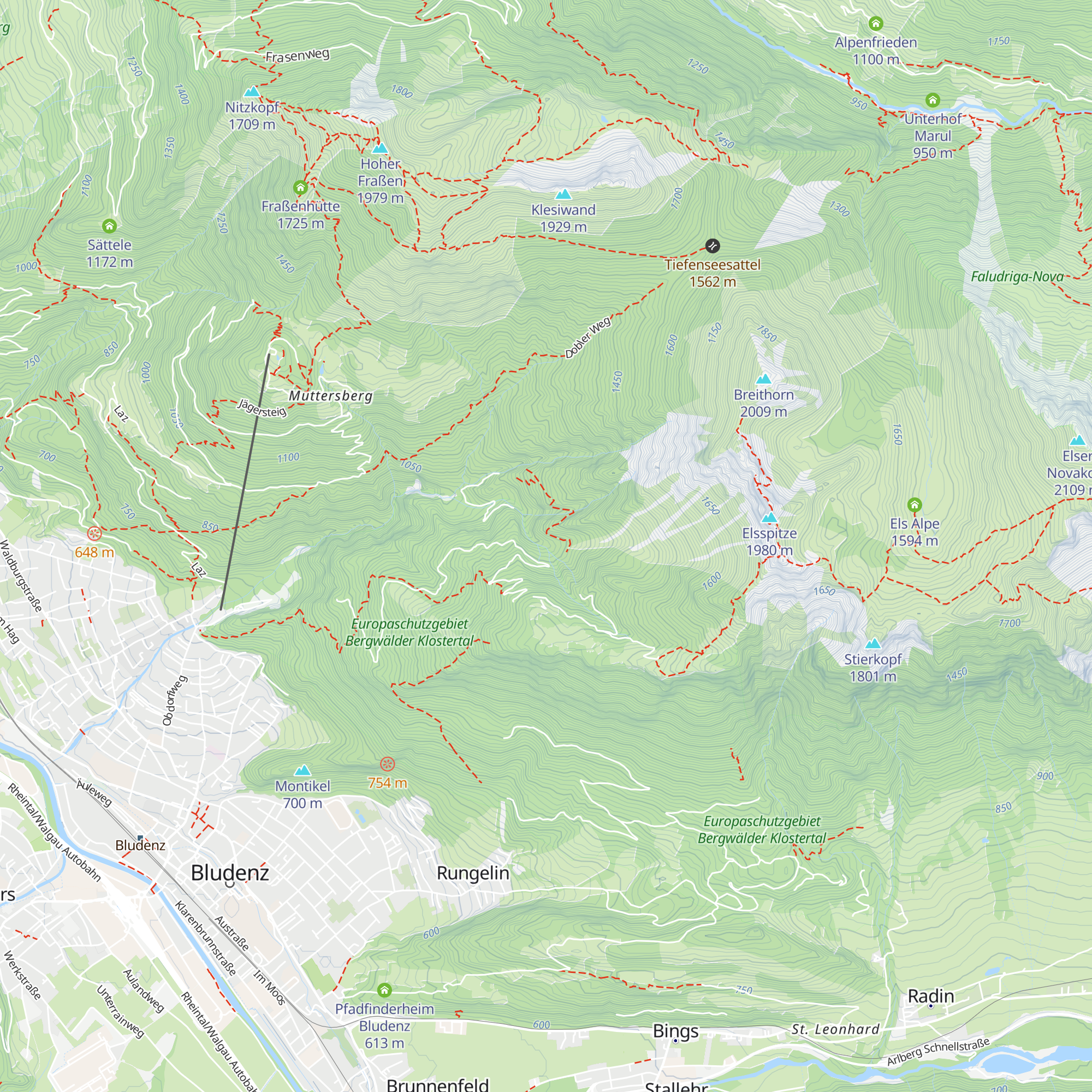 Wasserwerk der Stadt Bludenz "Im Rost" Objekt 10 map