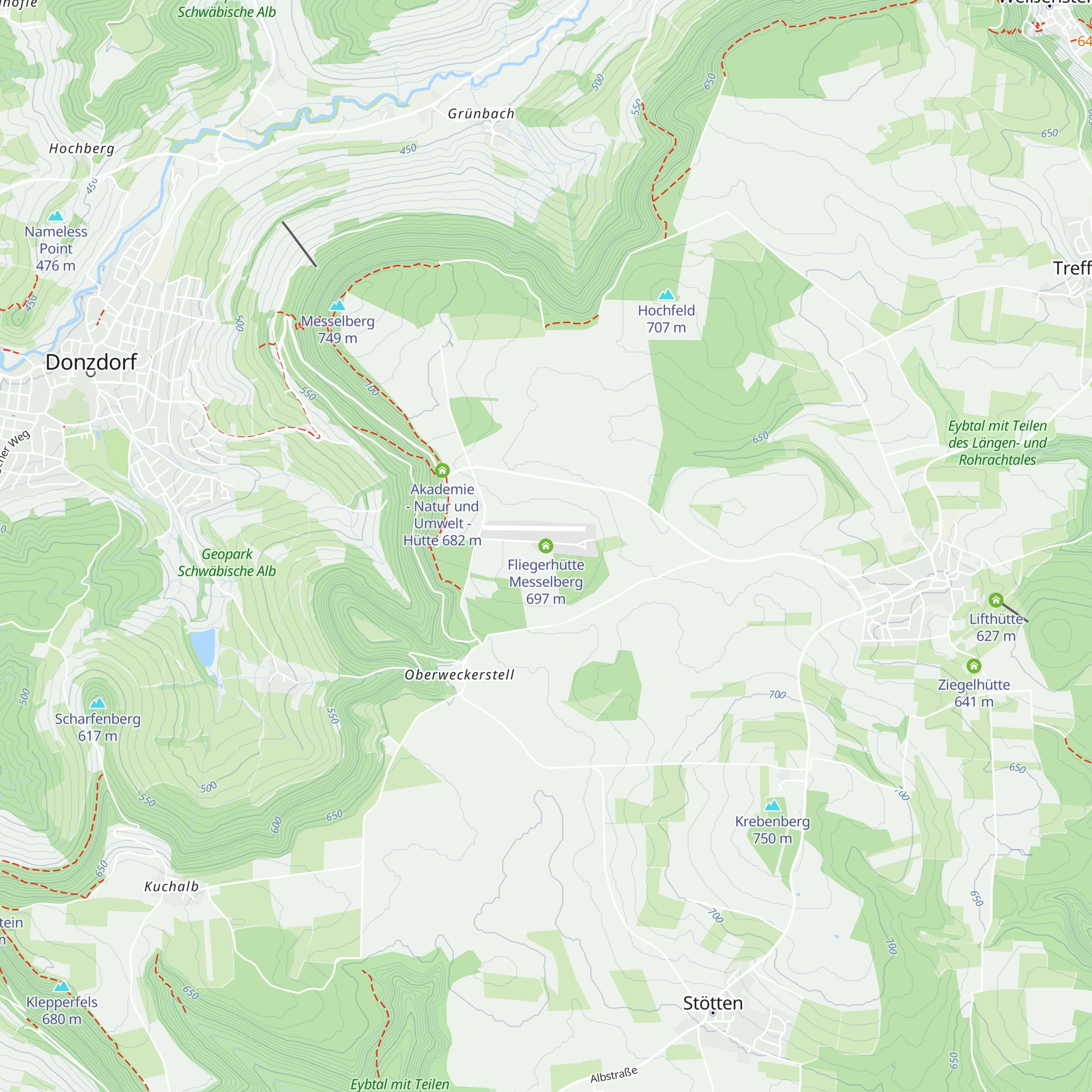 Fliegerhütte Messelberg map