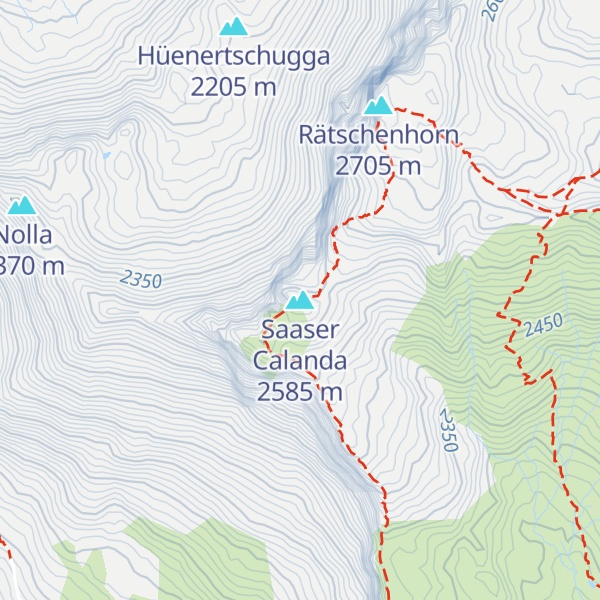 Map of Saaser Calanda