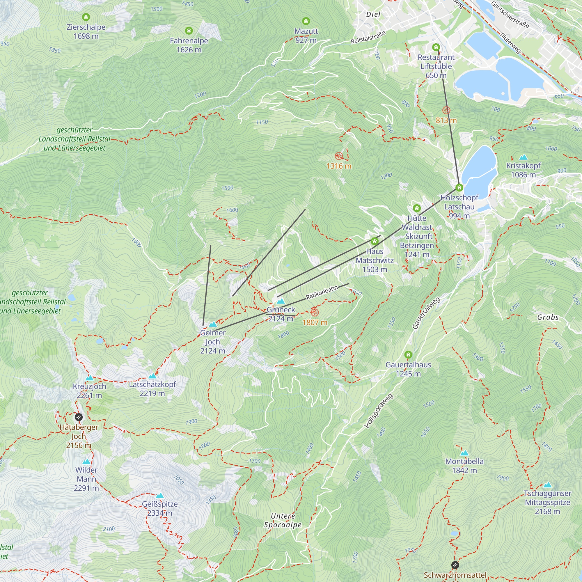 Sperrkammer Grüneck map