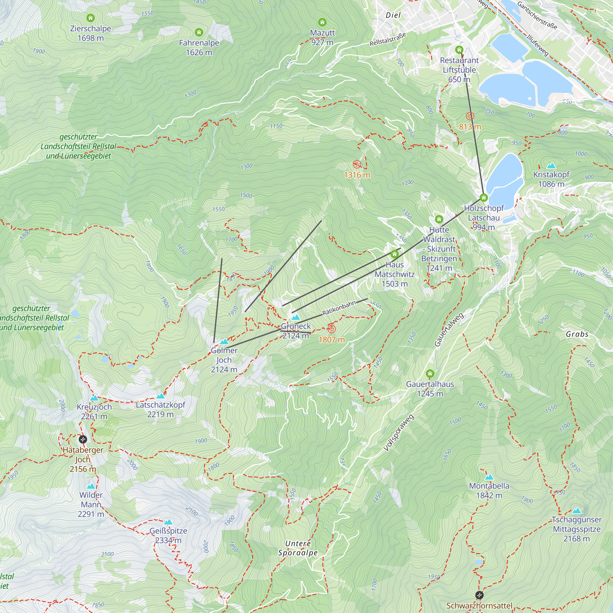 Sperrkammer Grüneck map