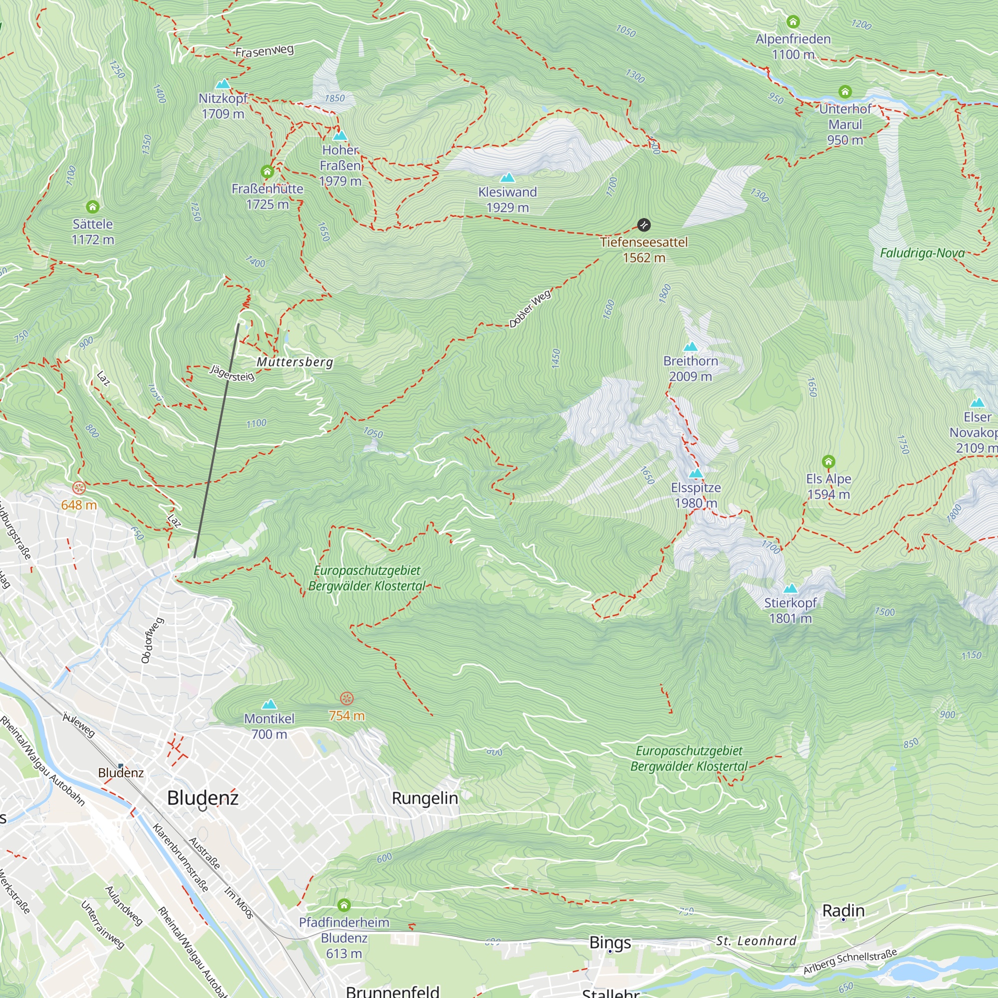Wasserwerk der Stadt Bludenz "Im Rost" Objekt 12 map
