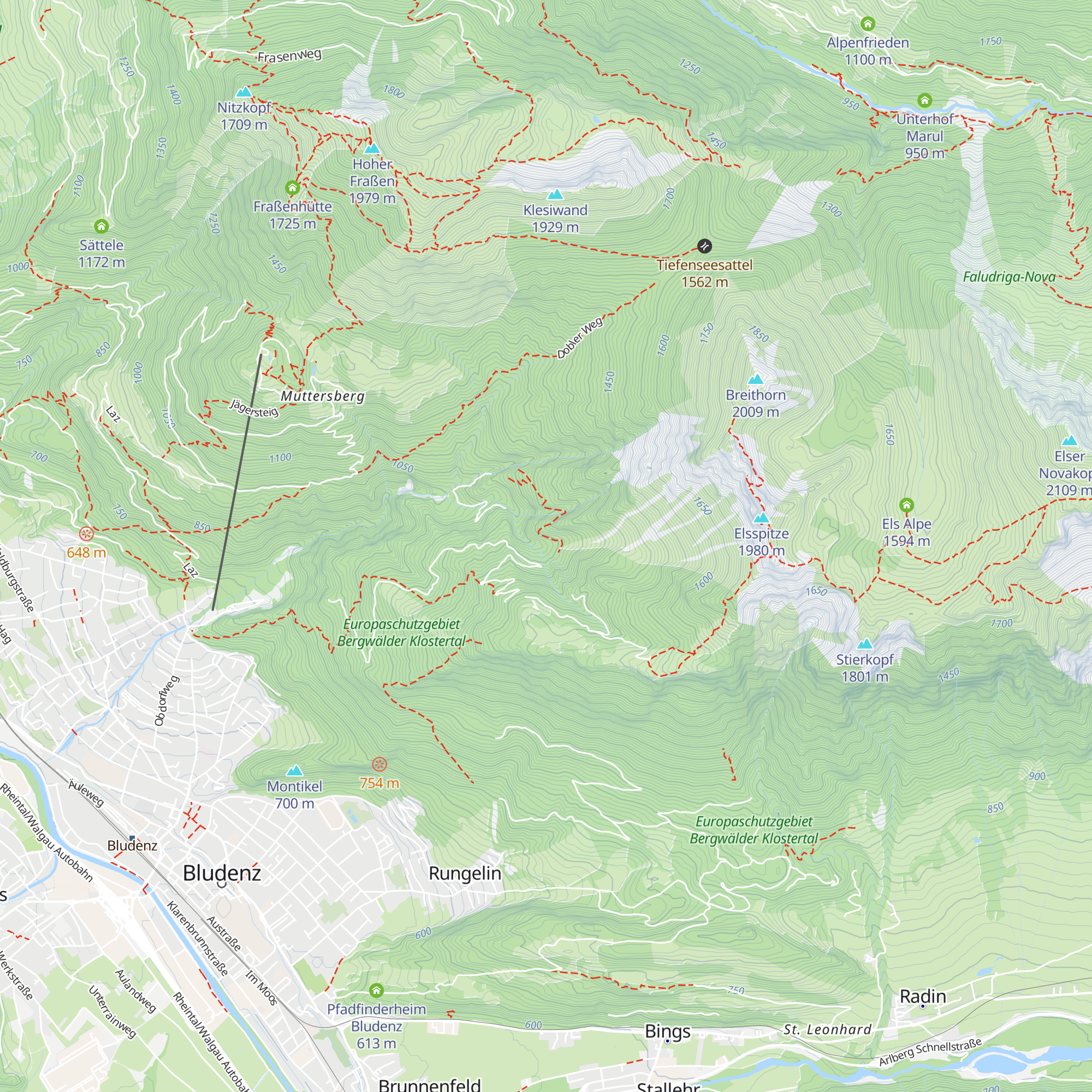 Wasserwerk der Stadt Bludenz "Im Rost" Objekt 12 map