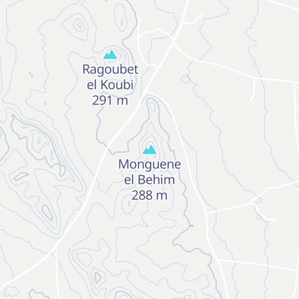 Map of Monguene el Behim
